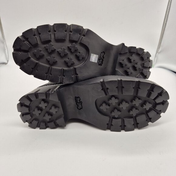 Coach Women's Bootie Jayla Leather Bootie Women's Size 7 B Black Chunky - Picture 10 of 12